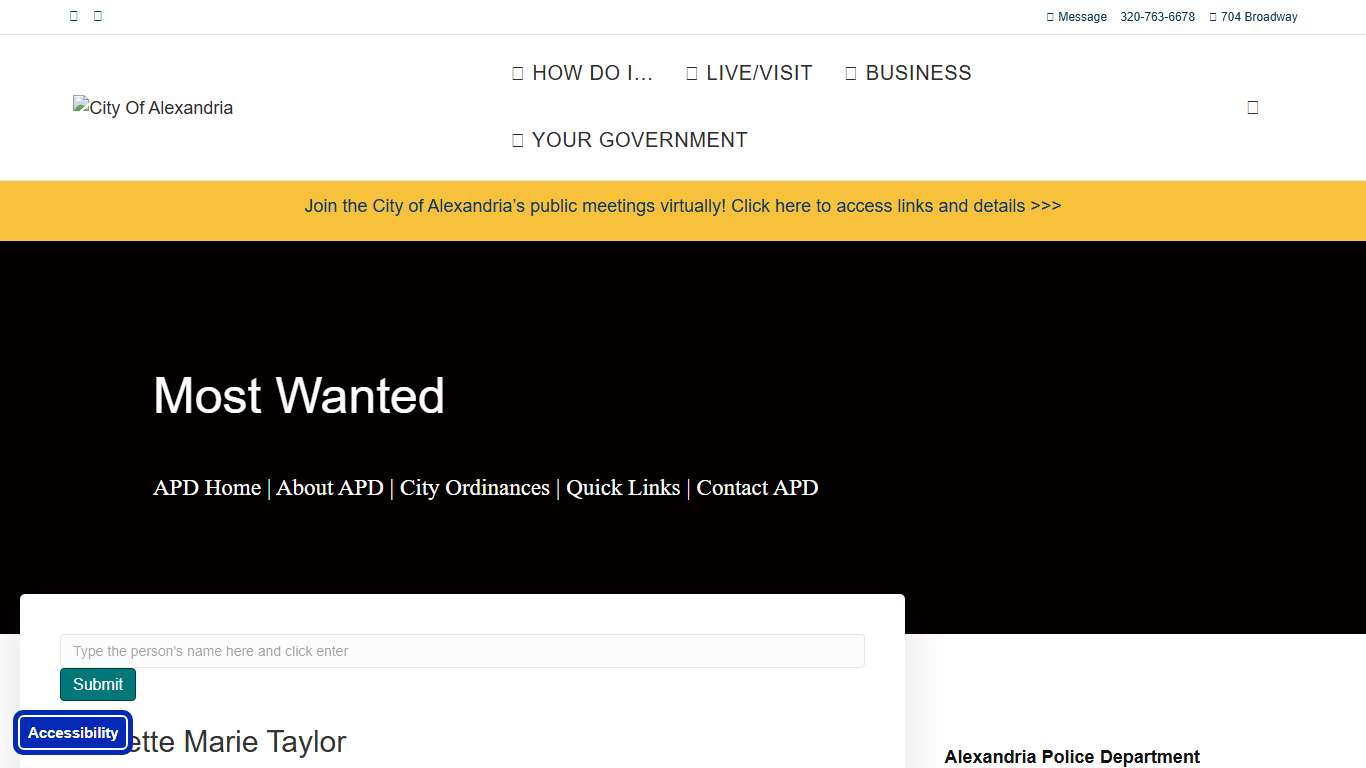 Most Wanted - City Of Alexandria